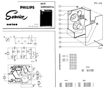 Philips 22RH497 00 schematic circuit diagram